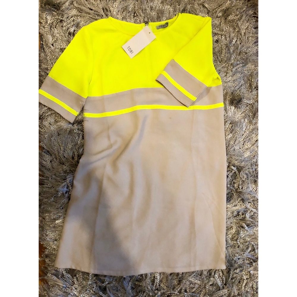 Neon & Nude T-Shirt Mini Dress